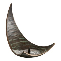 Designer danois, bougeoir, bronze, Danemark, années 1970