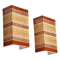 Martha e Beaumont Mood, Luci da parete, Ceramica dipinta, USA, anni '70