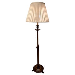 Ratcheting adjustable floor lamp