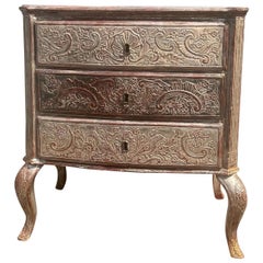 Early 19th Century Antique Silver Leafed Gessoed 3 Drawer Chest