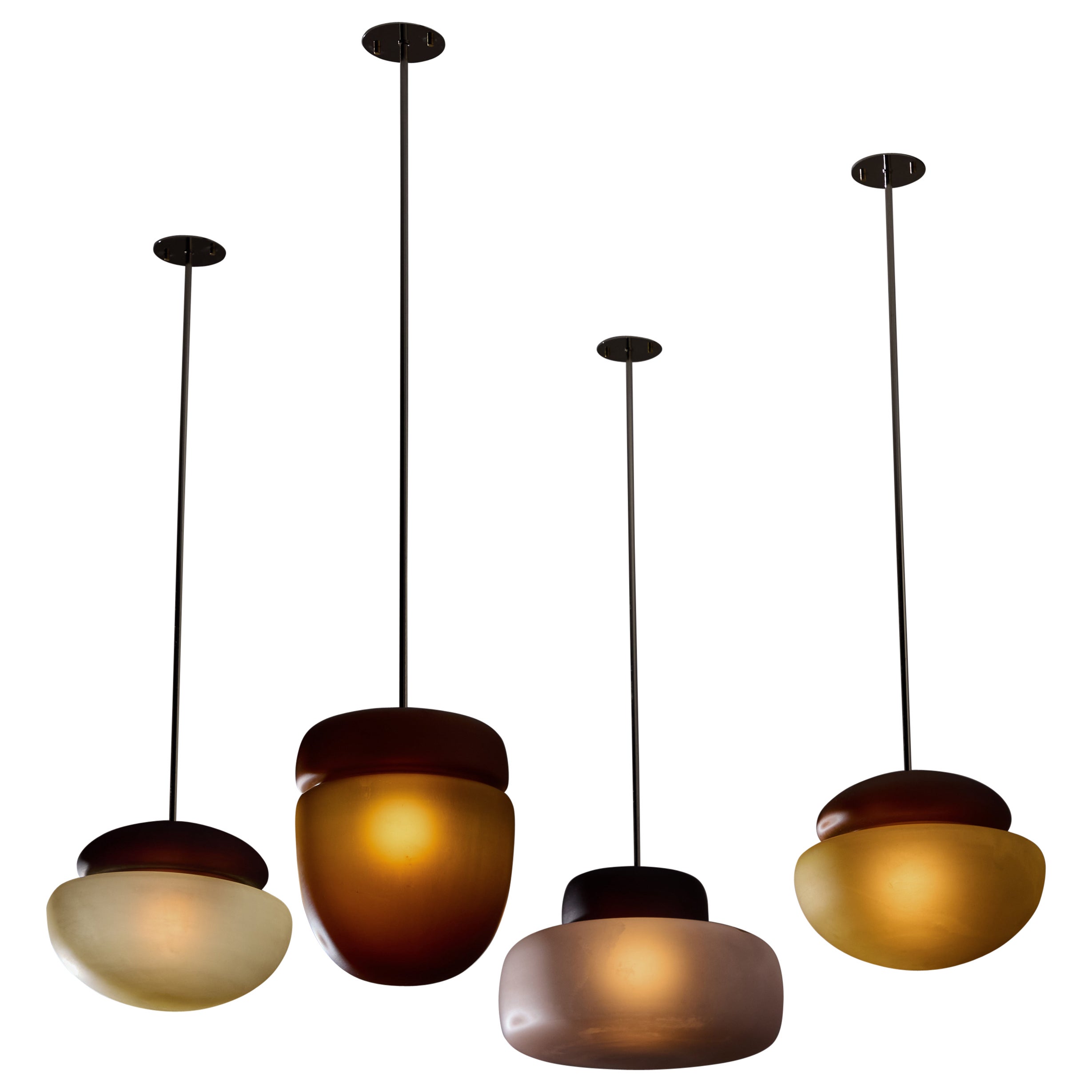 Rare '803' Series Pendants by Guiliano Viti for Venini