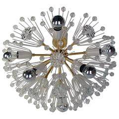 1950s Emil Stejnar Snowball Flush Mount Chandelier by Rupert Nikoll 6