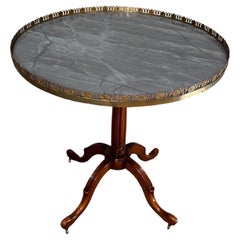 Antique Marble Top Mahogany Table