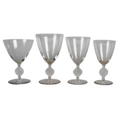 1926 René Lalique - Juego de 60 copas de cristal Ribeauvillé Estrella de David