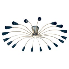 'SPUTNIK' 18 Arm Ceiling Lamp by Kaiser Leuchten, Germany 1950's