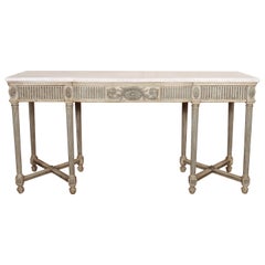 English Serpentine Console Table