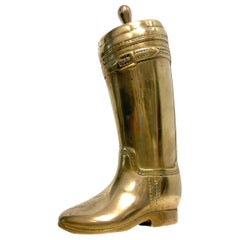 Mid-Century Brass Riding Boot Bookend/Paperweight