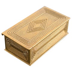 Tiffany Studios New York Graduate Pattern Bronze Doré Stempel Box