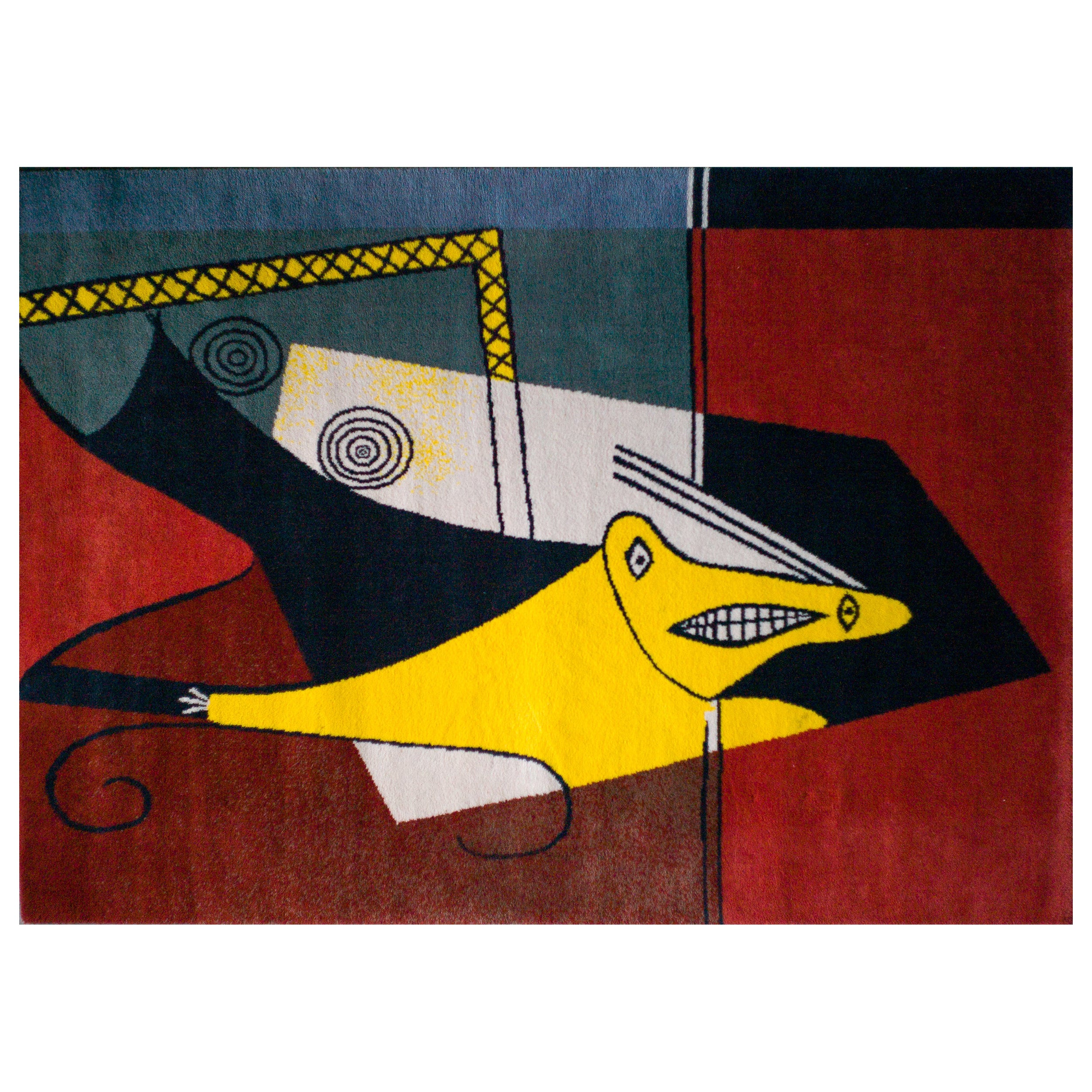 Alfombra grande de lana Picasso La Figura