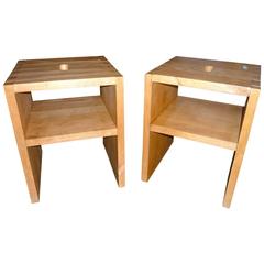 Pair of Stools, Side Tables in the Manner of Le Corbusier