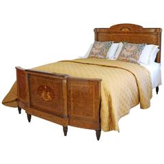 Antique Empire Style Inlaid Walnut Bed, WK57