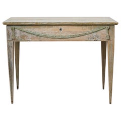 Antique Swedish Console or Wall Table in Gustavian Style with Original Paint