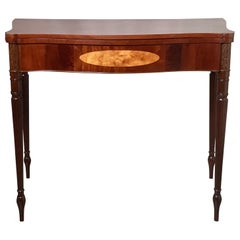 Antique An Early Federal Mahogany and Satinwood Game Table