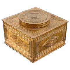 Tiffany Studios New York Graduate Pattern Bronze Doré Inkwell