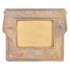 Tiffany Studios New York American Indian Bronze Doré Desk Calendar Frame