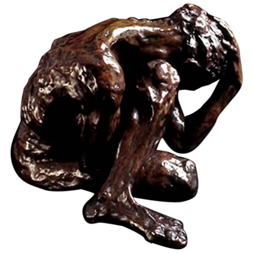 Bronze Sculpture "Anguish" by Emmée Parizot For Sale