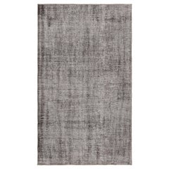 Tapis de course turc vintage à motifs noirs et blancs, de Rug & Kilim