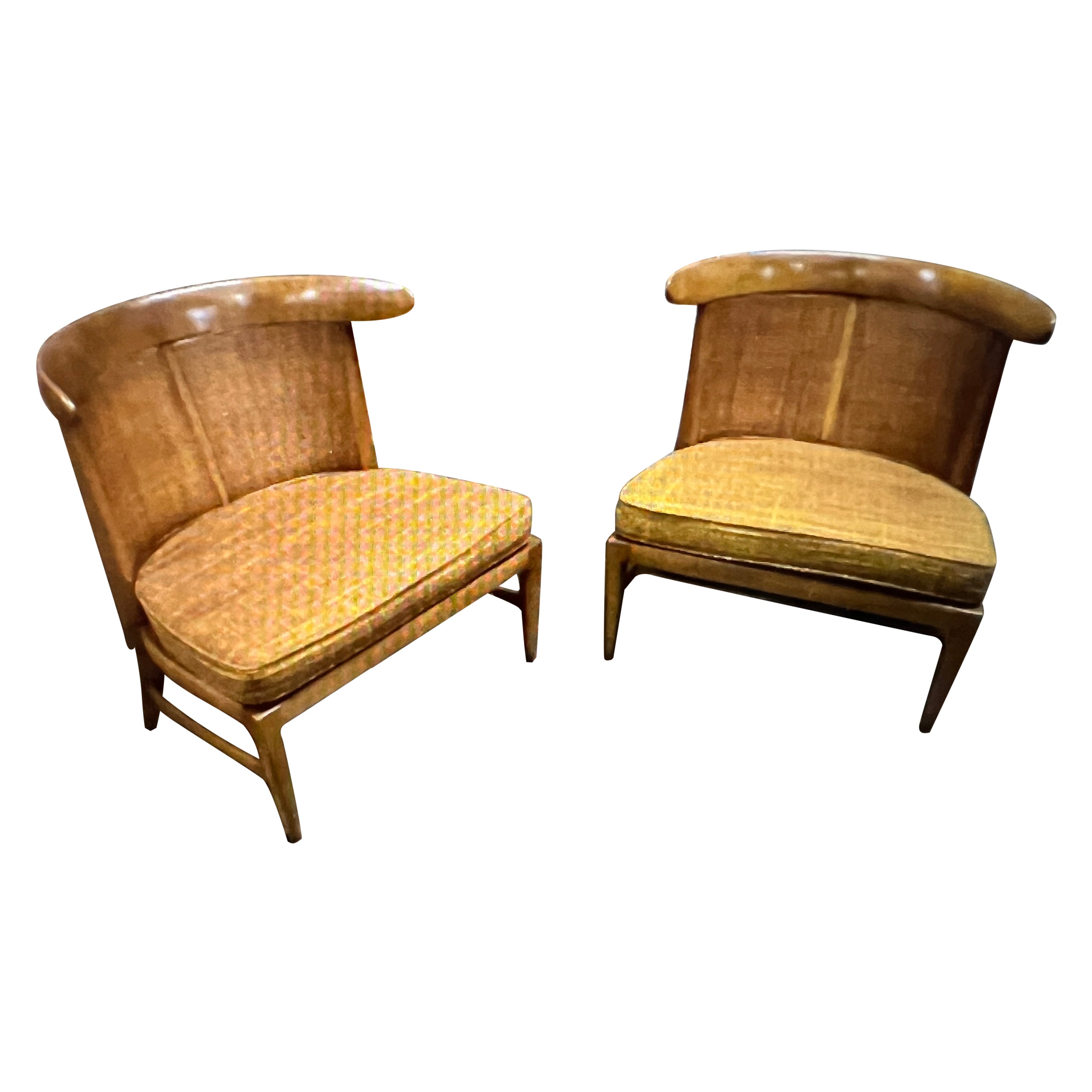 Pair of Tomlinson Bullhorn Slipper Chairs by John Lubberts and Lambert Muller