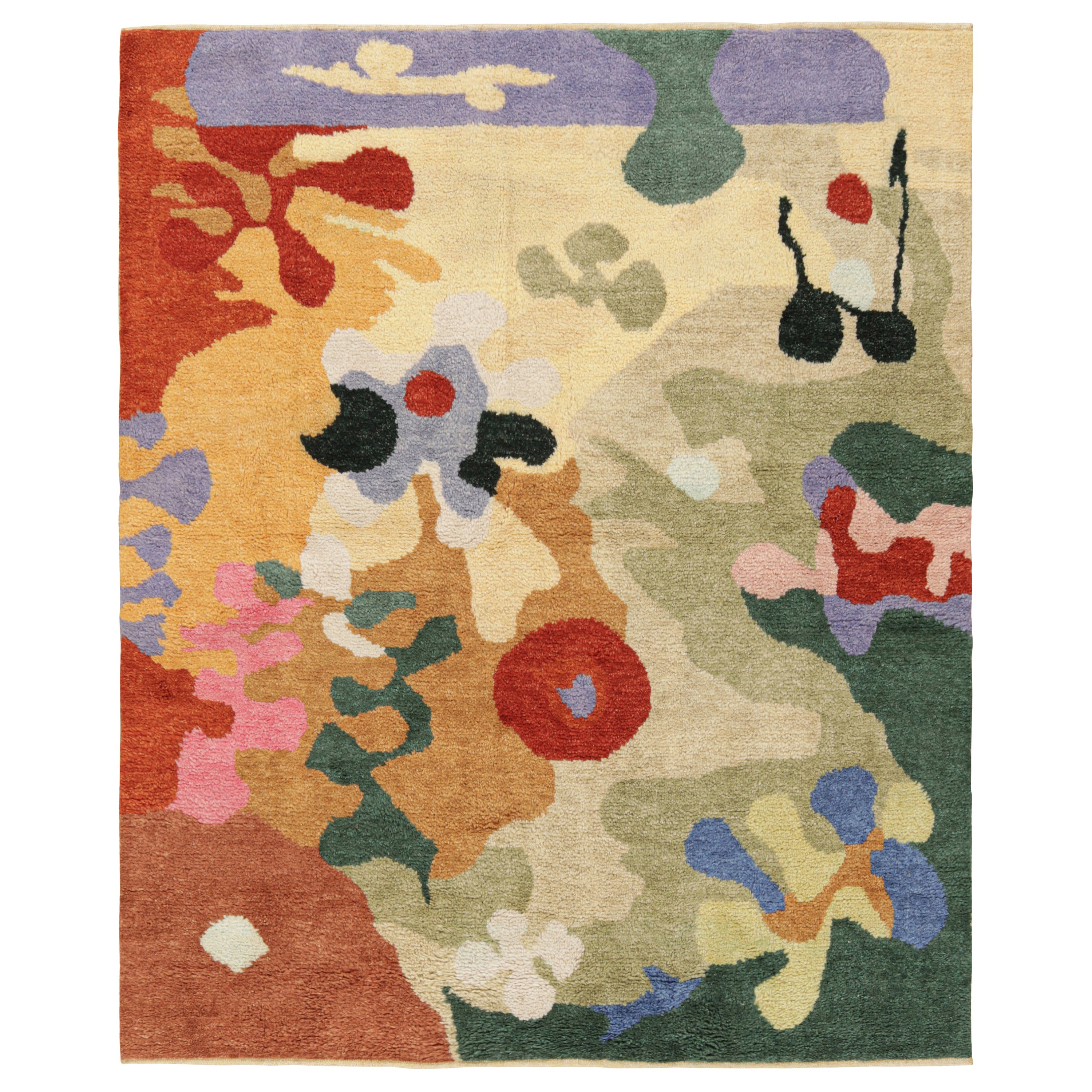 Rug & Kilim’s Custom Rug Design with Colorful Abstract Geometric Patterns For Sale