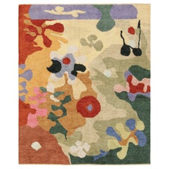 Diseño de alfombra personalizada de Rug & Kilim con coloridos motivos geométricos abstractos