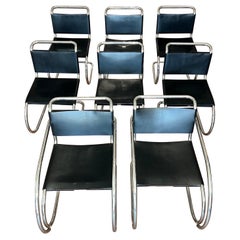 Rare Set of 8 Mies van der Rohe for Knoll MR10 and MR20 Chairs