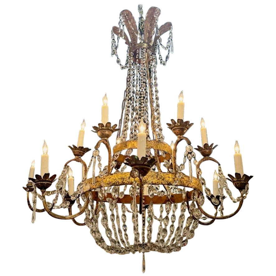 Lustre en forme de panier italien