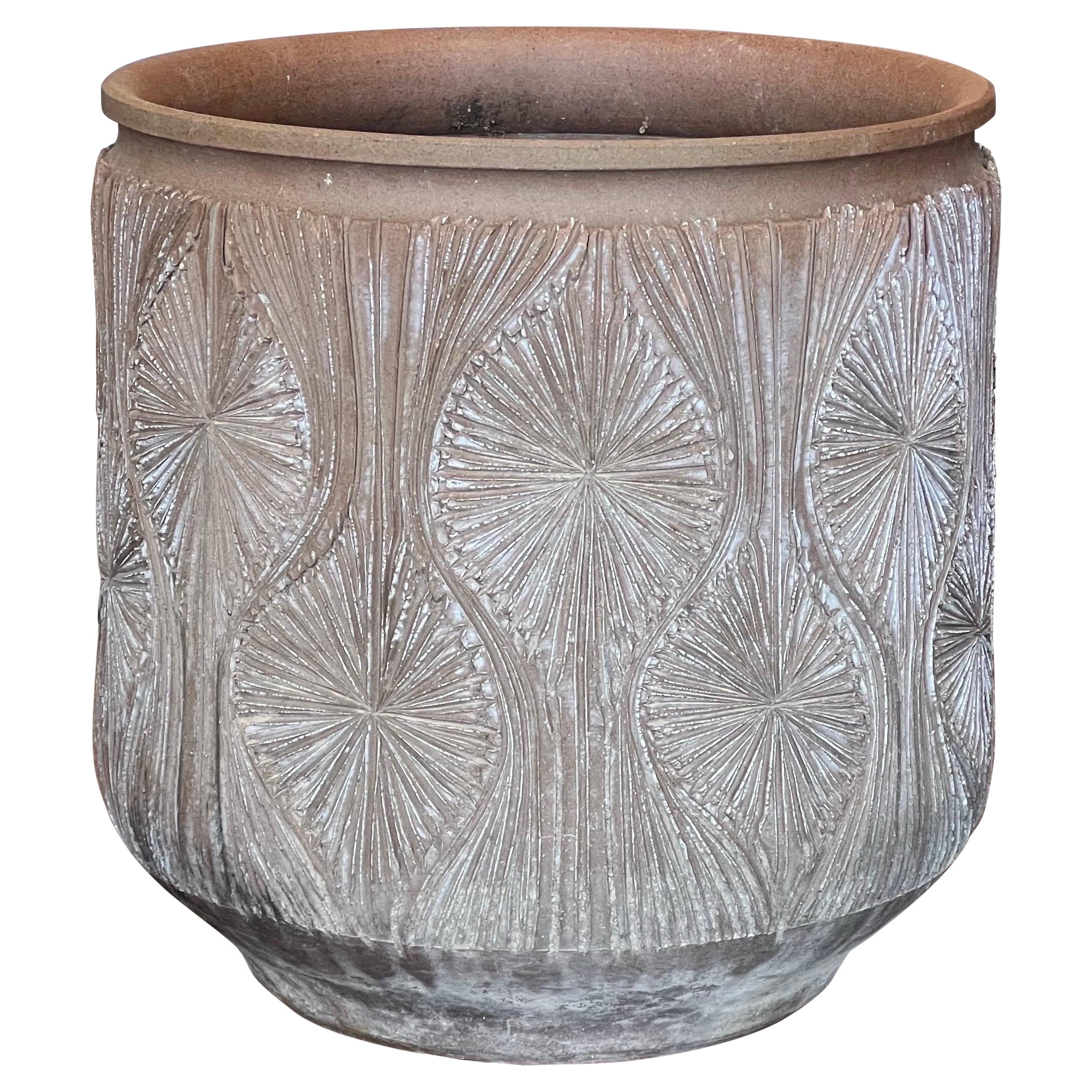 Large David Cressey & Robert Maxwell “Teardrop Sunburst” Planter for Earthgender