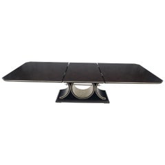 Maitland Smith Bolero 8' Long Dining Table 127" Total Length One Leaf Espresso