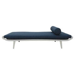 1960's "Cleopatra" Narrow Daybed with Sapphire Blue Mattress and Bolster
