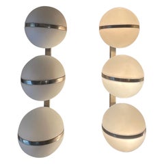 STILNOVO - Pareja de apliques de 3 luces - Made in ITALY - Años 50