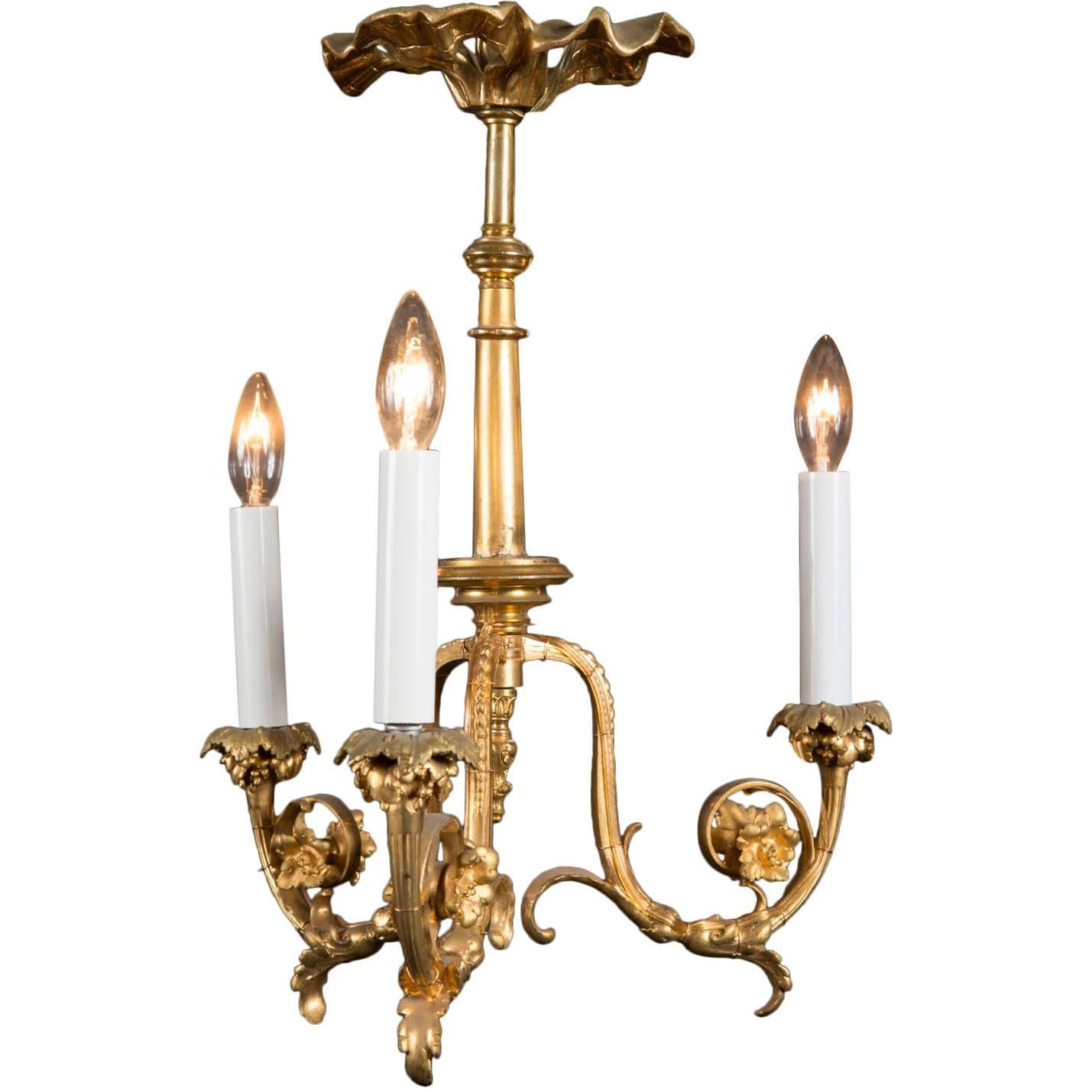Louis XVI Bronze d’Ore Chandelier, French 19th Century  For Sale