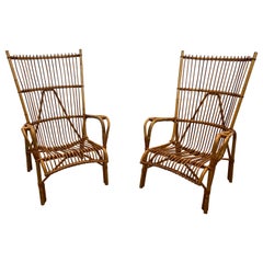 Pair of Design Rattan Armchairs
