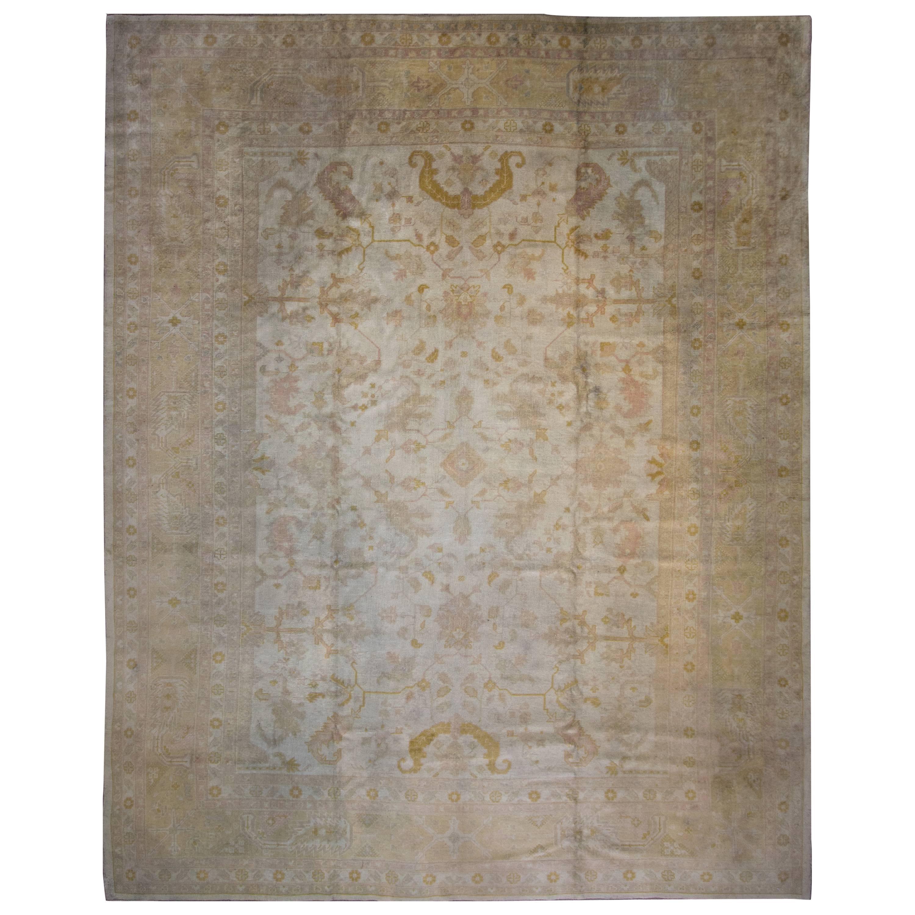 Antique Oushak Carpet, 11'7" 14'8"