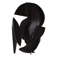 Escultura abstracta constructivista en metal de Sergio Ponzio IV, Italia 1971