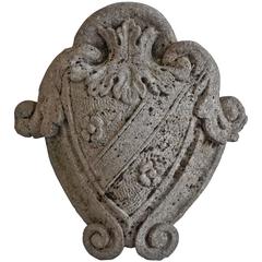 19th Century Italian Crest in Limestone