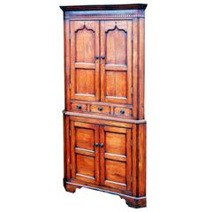 Antique Georgian Oak Double Corner Cupboard