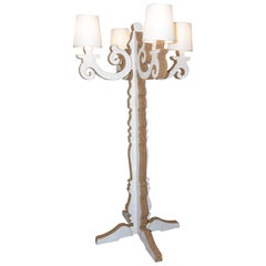 Floor Lamp Baroque in Recycled Cardboard Treat Made in 2015