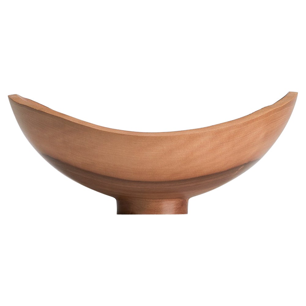 Bol sculptural Ray Key en bois d'olivier du maître artisan
