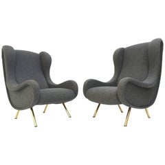 'Senior' Chairs by Marco Zanuso, 1951, very rare early examples with wood frames