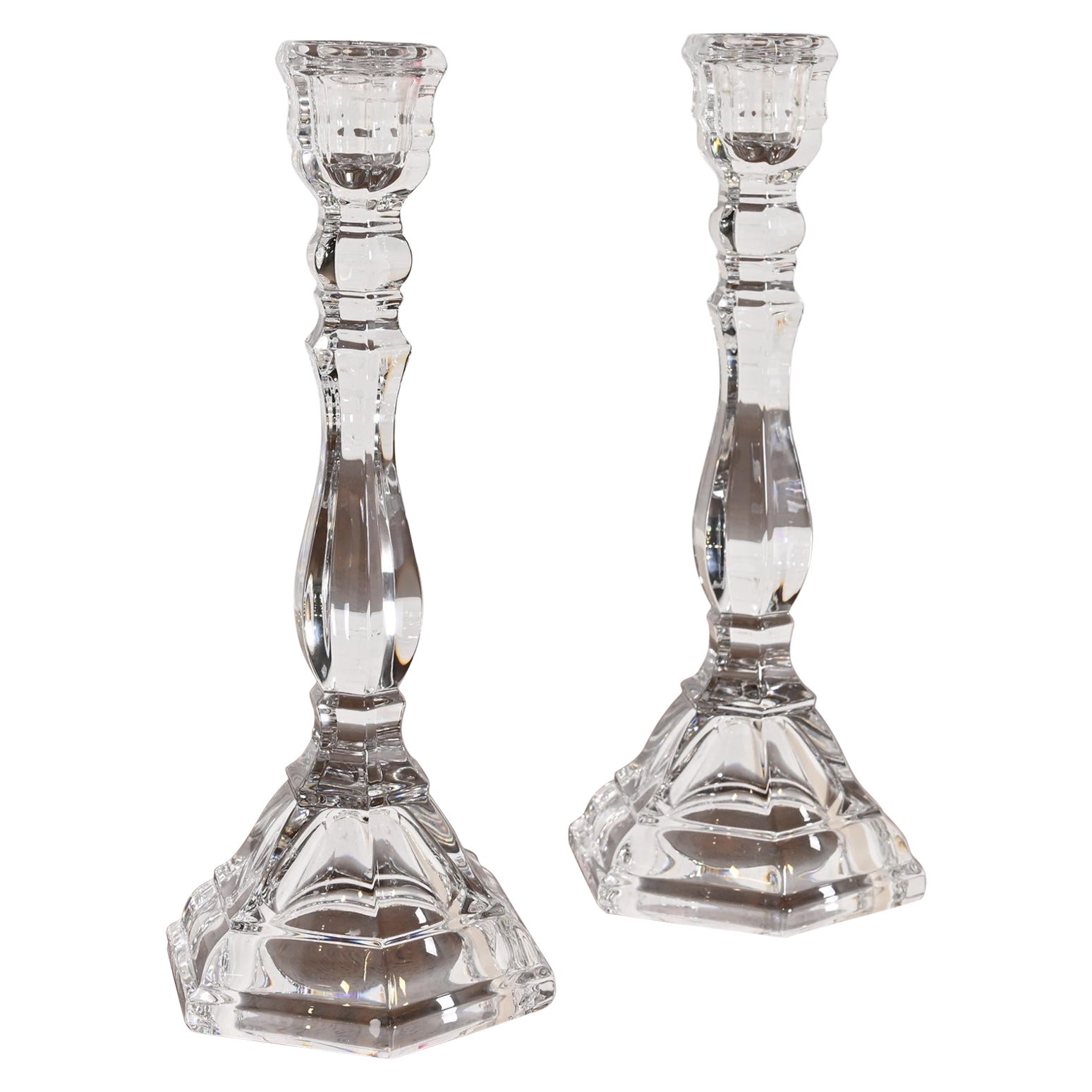 Tiffany & Co. Chandeliers en cristal clair, paire