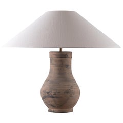 Single Han Style Lamp with Handmade Belgian Linen Shade