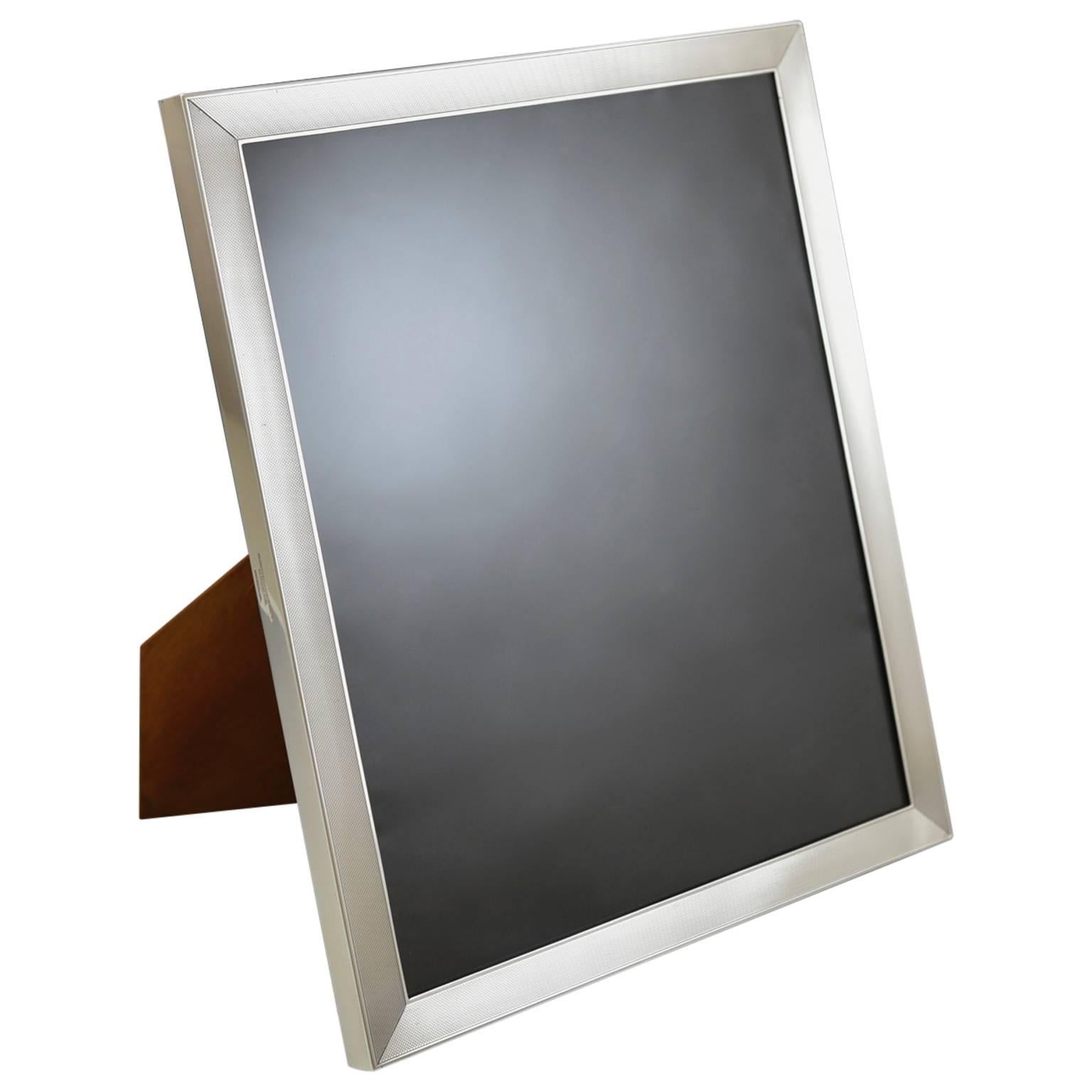 Sterling Silver Engine Turned Frame, Hallmarked London 1950