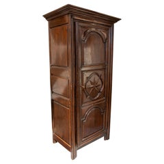 1850s English Narrow Wooden Closet with One Door & Original Hardware.