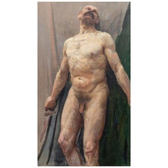 Aleksei Shovkunenko Uomo nudo Olio su tela