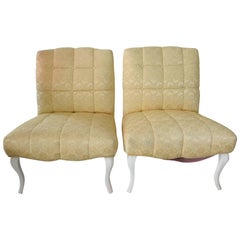 Pair of Classic Slipper Chairs by Kroehler