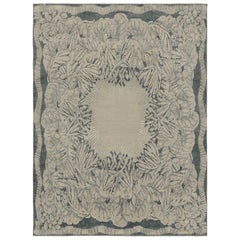 Rug & Kilim’s Custom French Art Deco Style Rug Design with Floral Patterns