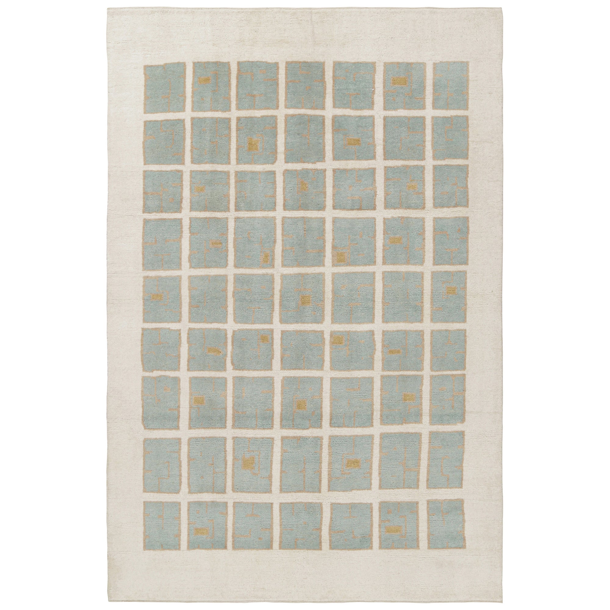 Rug & Kilim’s Custom French Art Deco Style Rug Design with Geometric Patterns