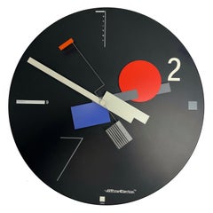Nicolai Canetti Kinetic Post Modern Sculpture Wall Clock