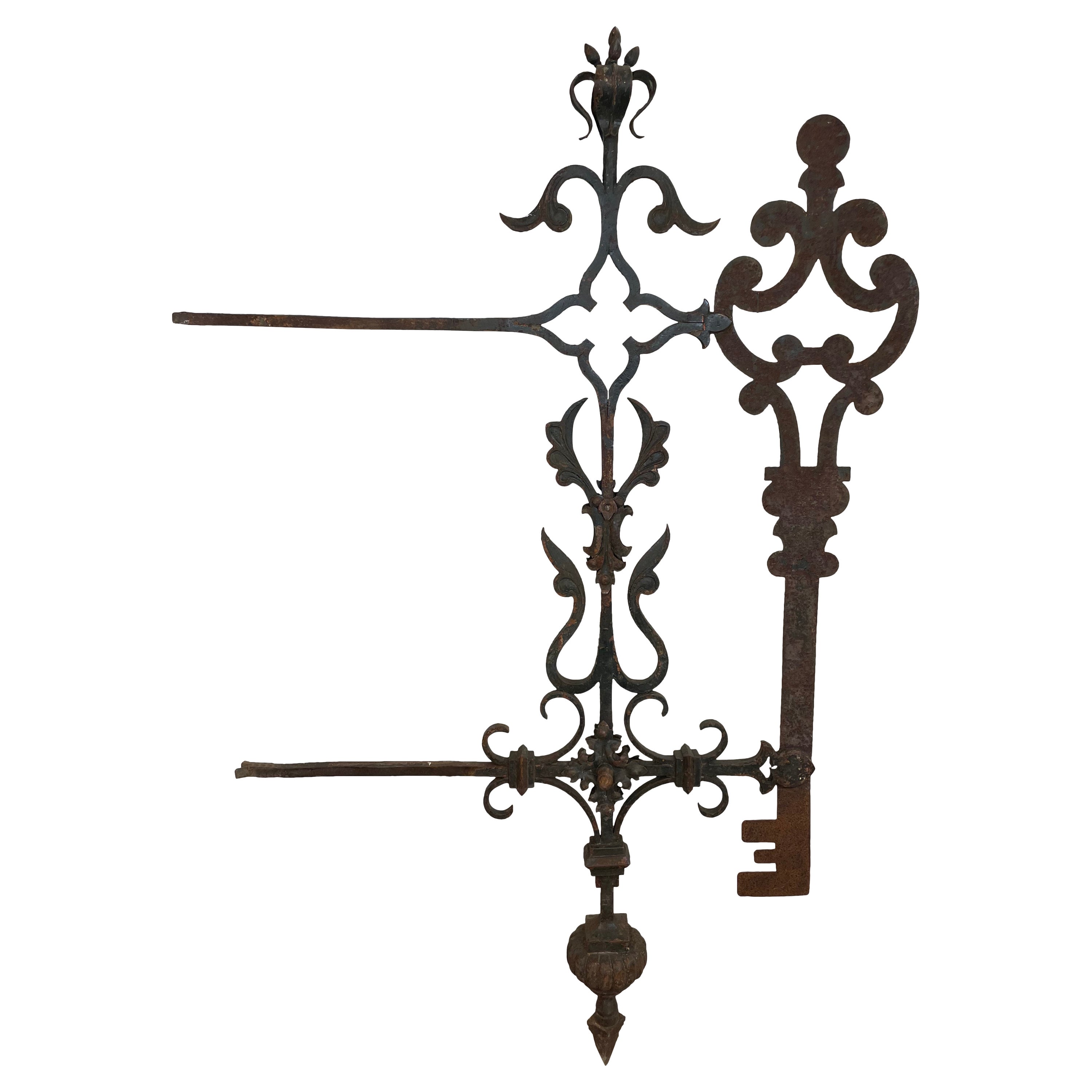 Antique Wrought Iron French Locksmith Sign