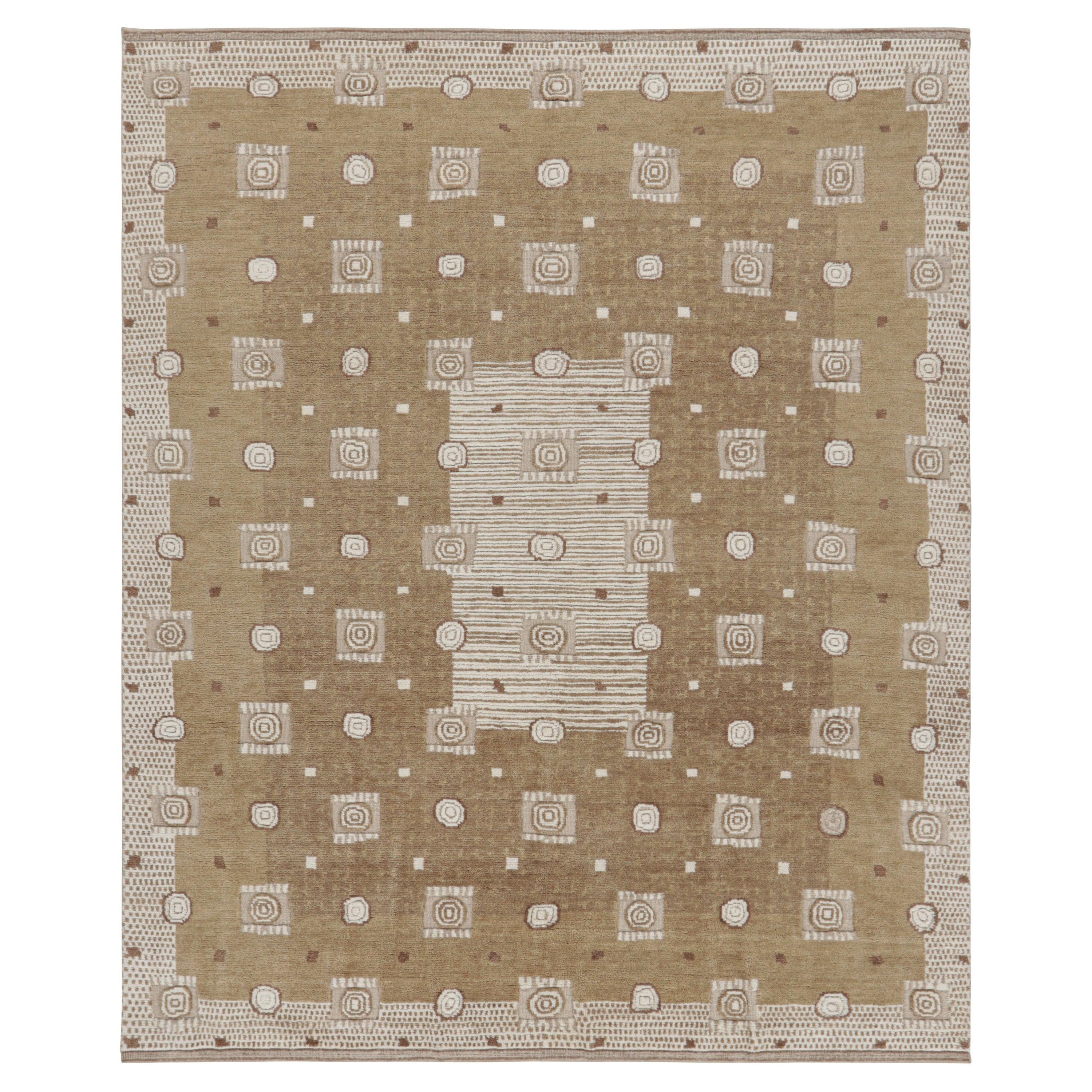 Alfombra de estilo escandinavo Rug & Kilim en beige-marrón con motivos geométricos